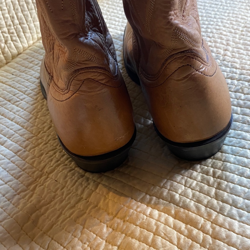 Laredo Men Sz 9 Jacksonville Collection 13" Cowboy Boots Deertan Foot & Top - Picture 4 of 8